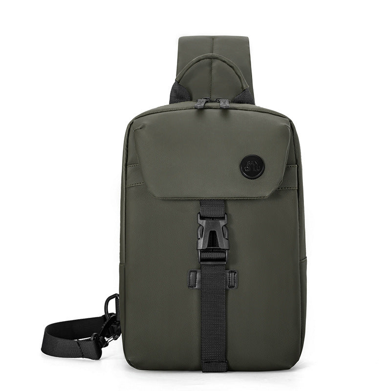 Men's Casual Backpack Large Capacity Shoulder Trendy Simple Design Practical Slanted Chest Bag