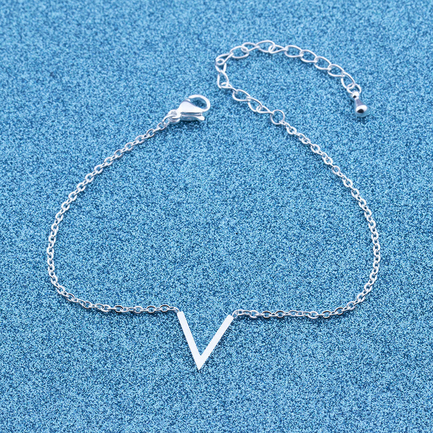 V Bracelets For Women Stainless Steel Chain