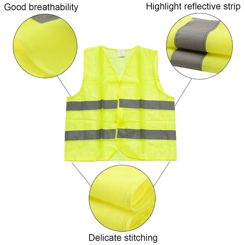 Car Warning Triangle Reflective Emergency Breakdown & High Visibility Vest