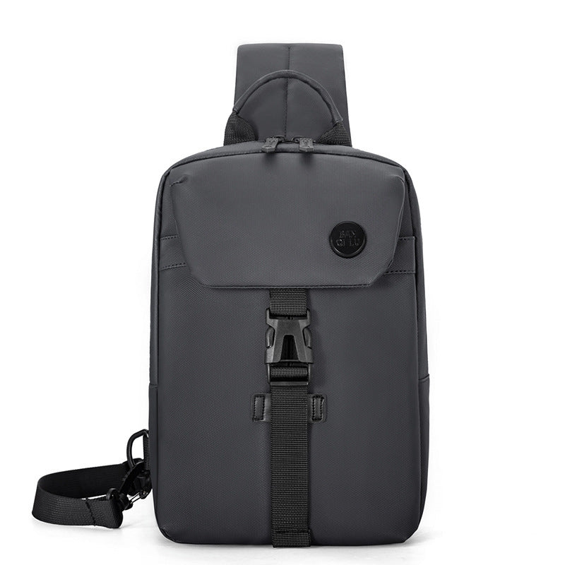 Men's Casual Backpack Large Capacity Shoulder Trendy Simple Design Practical Slanted Chest Bag