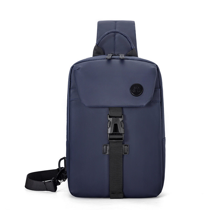 Men's Casual Backpack Large Capacity Shoulder Trendy Simple Design Practical Slanted Chest Bag