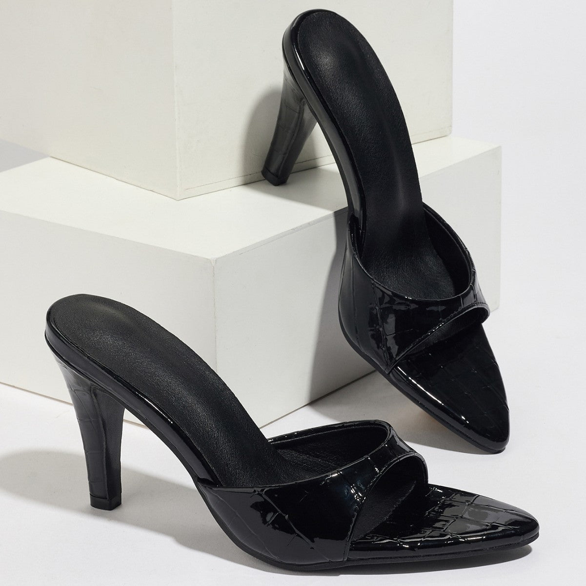 Black For Women Pointed Stiletto Heel High Heels