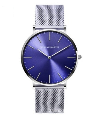 Japan Quartz Movement High Quality 36mm Hannah Martin Women Stainless Steel Mesh Rose Gold Waterproof Ladies Watch