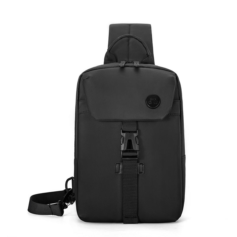 Men's Casual Backpack Large Capacity Shoulder Trendy Simple Design Practical Slanted Chest Bag