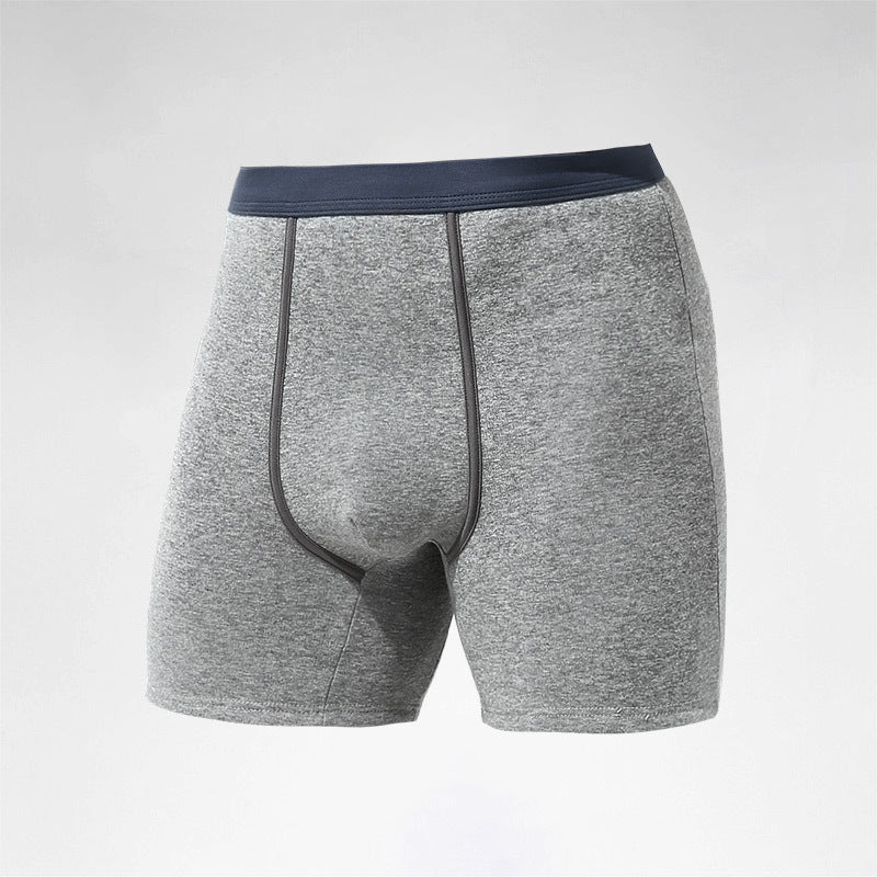 Fleece-lined Thickend Anti-wear Leg Lengthened Autumn And Winter Middle-aged And Elderly Boxers
