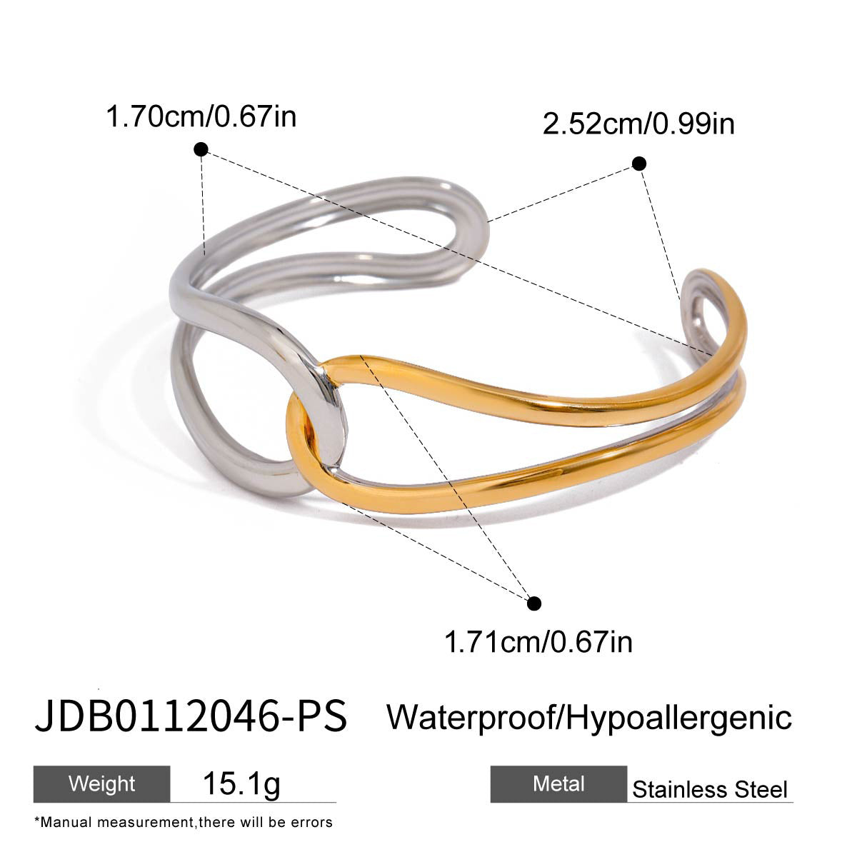 Noria Two Tone Gold Bangle