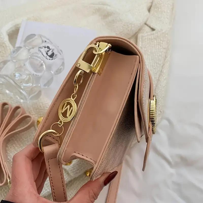 Stylish Shoulder Bag For Women, Simple PU Leather Flap Crossbody Bag, Fashionable Purse &amp; Handbags 